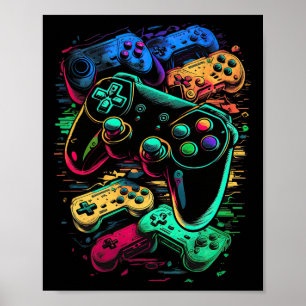 Affiche Contrôleur de jeu vidéo du joueur de contrôle 17