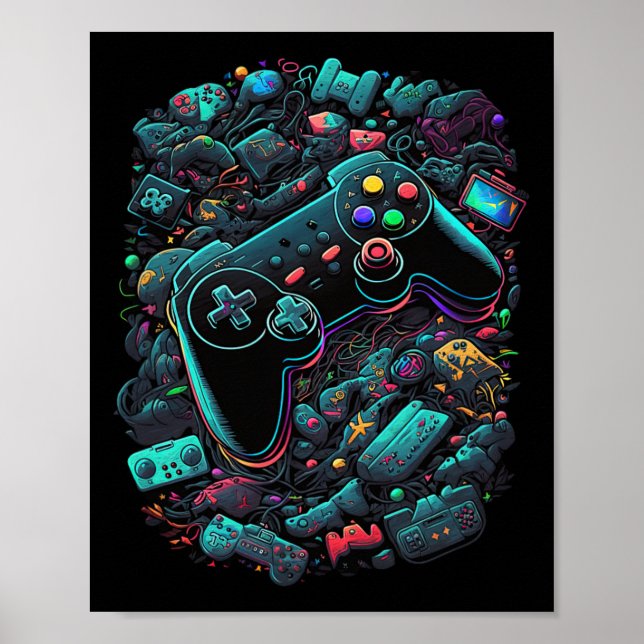 Affiche Contrôleur de jeu vidéo Gamer 13 (Devant)