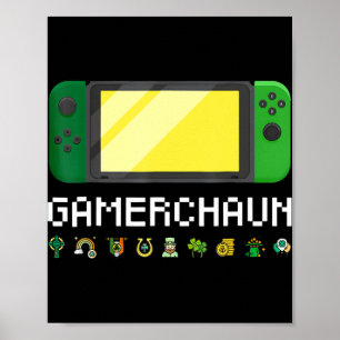 Affiche Contrôleur de jeu vidéo irlandais Leprechaun Boys
