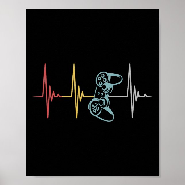Affiche Contrôleur Heartbeat Pour Le Jeu Multijoueur Nerd (Devant)