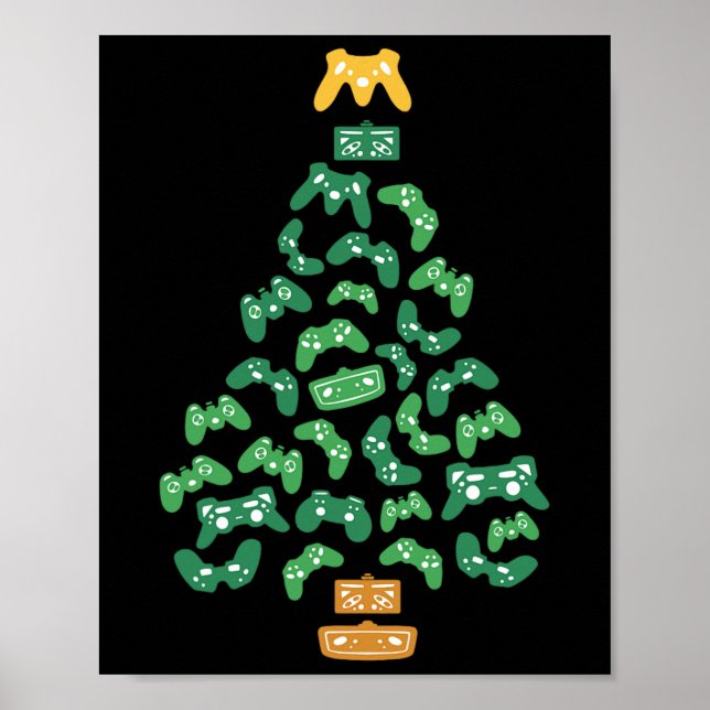 Affiche Contrôleur sapin de Noël Pyjama Cool Jeu de Noël (Devant)