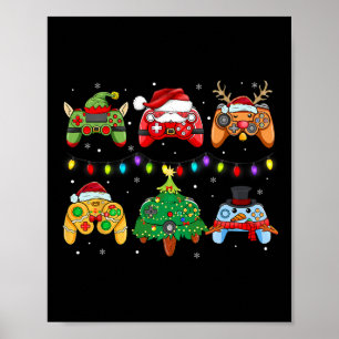 Affiche Contrôleurs de jeu père Noël Elf Snowman Boys Kids