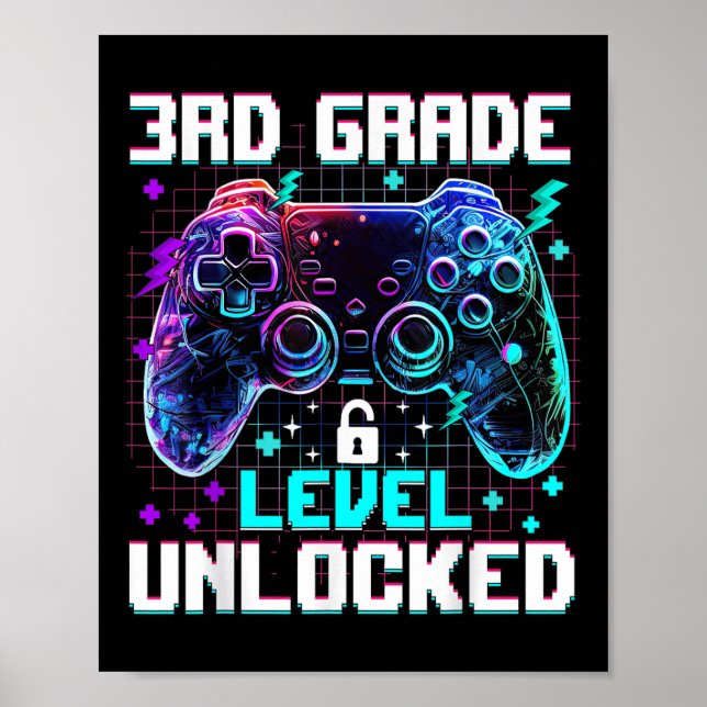 Affiche Controller 3rd Grade Level Unlocked First Day Of S (Devant)