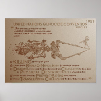 Affiche Convention des Nations Unies sur le génocide : Art