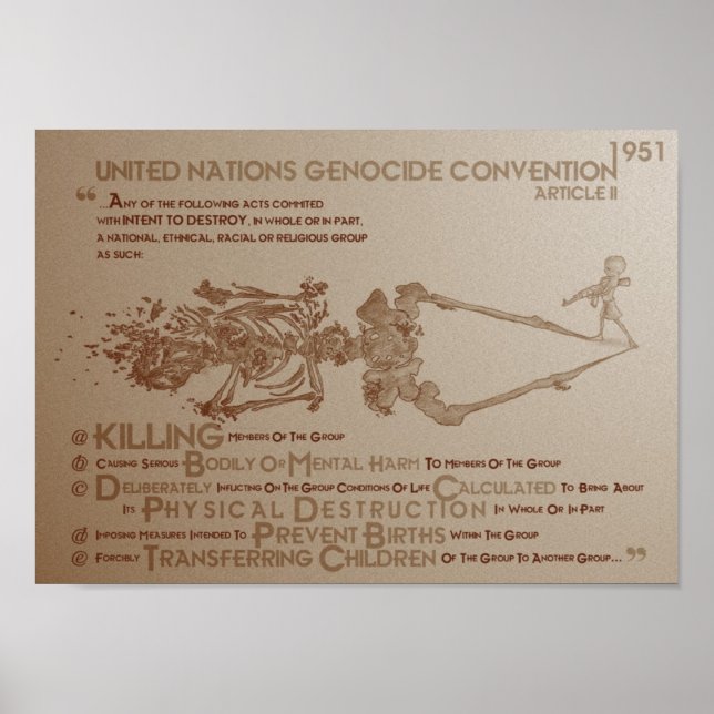 Affiche Convention des Nations Unies sur le génocide : Art (Devant)