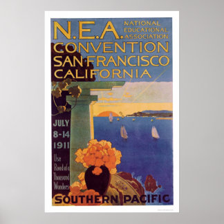 Affiche Convention sur l'éducation San Francisco 1911