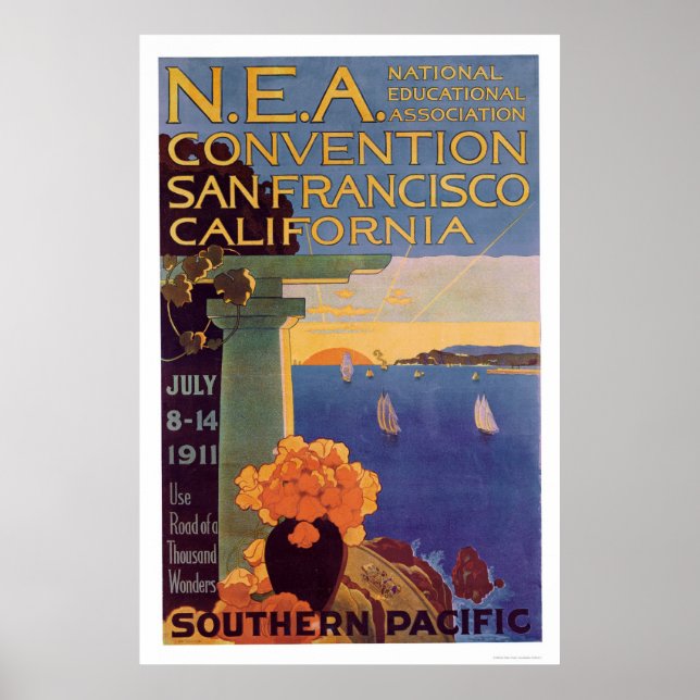 Affiche Convention sur l'éducation San Francisco 1911 (Devant)