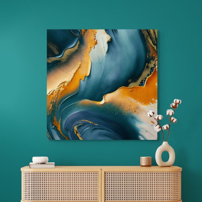 Affiche Convergence – Abstract Fields Of Motion And Gold (Convergence – Abstract Fields Of Motion And Gold)