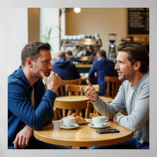 Affiche Conversation Café Cosy
