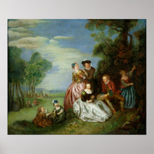 Affiche Conversation dans un parc