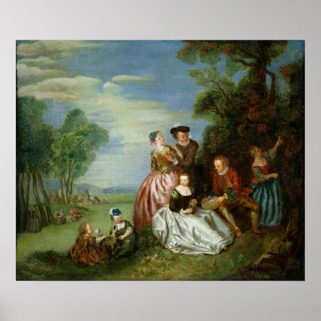 Affiche Conversation dans un parc (Devant)