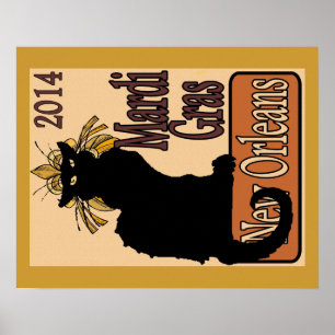 Affiche Conversation de mardi gras Noir
