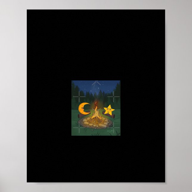 Affiche Conversation Entre La Lune Graphique (Devant)