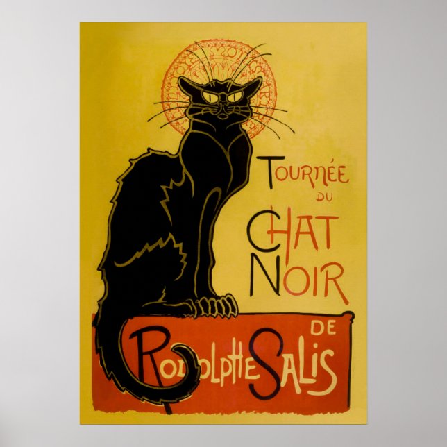 Affiche Conversation Noir, Chat noir, discothèque français (Devant)