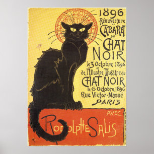 Affiche Conversation Noir Steinlen Belle Epoque Art Vintag