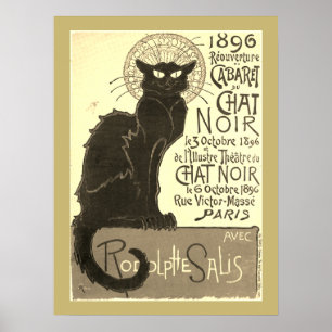 Affiche Conversation Noir Steinlen Belle Epoque Vintage Se