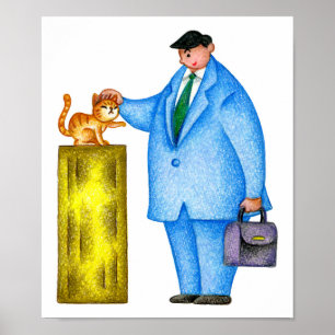Affiche Conversations avec des chats. Trajet relaxant.
