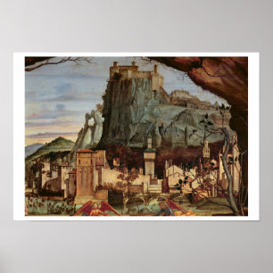 Affiche Conversazione de Sacre, détail de la ville et
