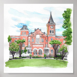 Affiche Converse Wilson Hall Aquarelle Imprimer