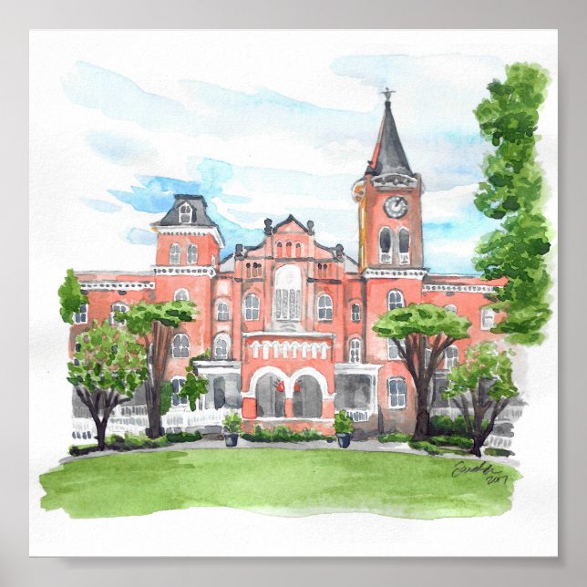 Affiche Converse Wilson Hall Aquarelle Imprimer (Devant)