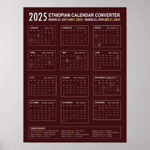 Affiche Convertisseur de calendrier éthiopien 2025