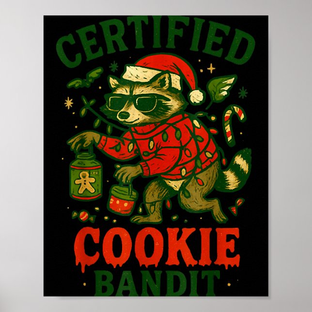 Affiche Cookie Bandit Certifié, Funny Christmas Lights Ra (Devant)