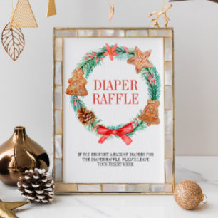 Affiche Cookie de Noël Baby shower de la serviette Raffin