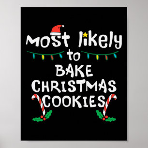 Affiche Cookie de Noël Cookie de Noël de famille Matc