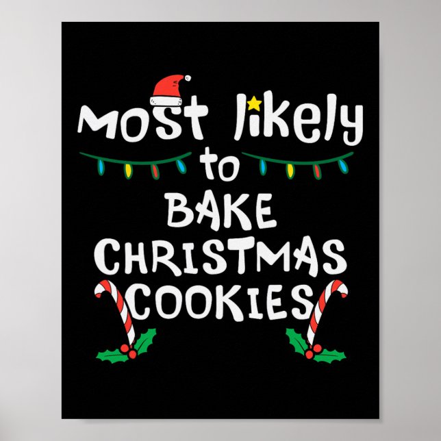 Affiche Cookie de Noël Cookie de Noël de famille Matc (Devant)
