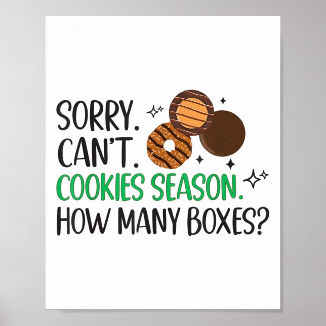 Affiche Cookie Er Scout pour les filles Désolé ne peut pas (Devant)