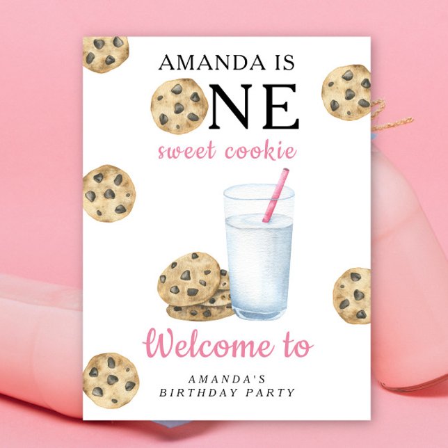 Affiche Cookie et Lait 1er anniversaire (Créateur téléchargé)