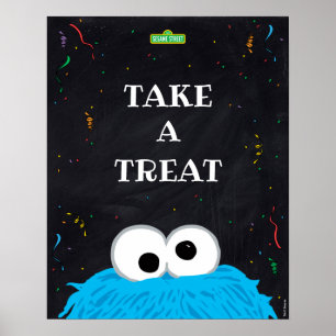 Affiche Cookie Monster 1er Anniversaire Prenez une retra