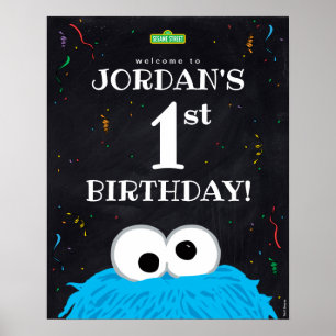 Affiche Cookie Monster Accueil du 1er anniversaire
