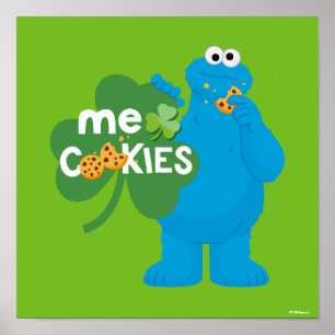 Affiche Cookie Monster Amour shamrock