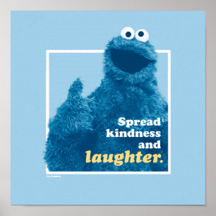 Affiche Cookie Monster Propager la gentillesse et le rir