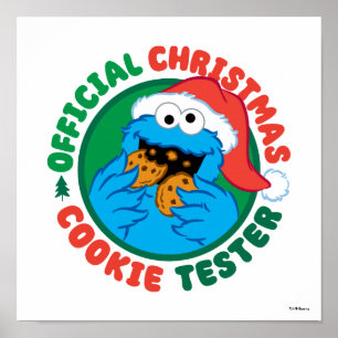 Affiche Cookie Monster Tester officiel de biscuits de No