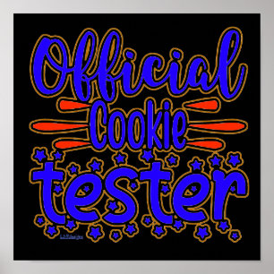 Affiche COOKIE OFFICIEL TESTER gâteau amusant cadeau de fê