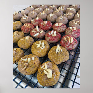 Affiche Cookies aux amandes au chocolat