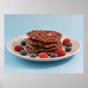 Affiche Cookies aux pépites de chocolat avec des baies Pho