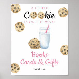 Affiche Cookies baby shower Livres cartes et cadeaux