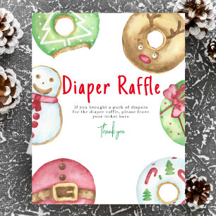 Affiche Cookies de beignets d'hiver Jeu de raffle de couch