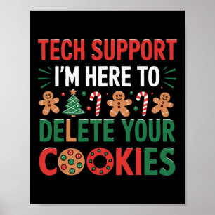 Affiche Cookies de Noël pour femmes et hommes de l'assista