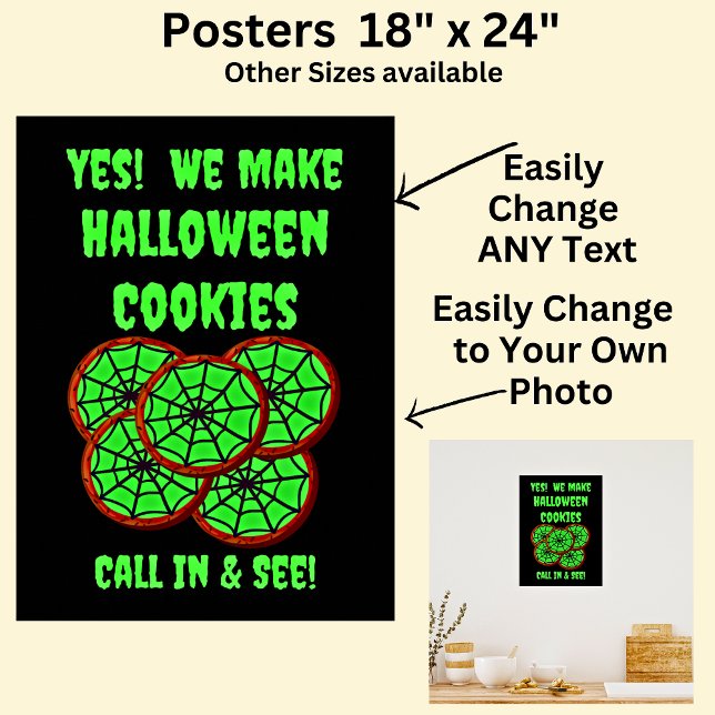 Affiche Cookies d'Halloween entièrement modifiables pour l (Créateur téléchargé)