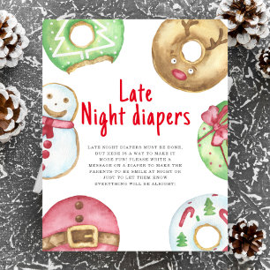 Affiche Cookies d'hiver baby shower couches de fin de nuit