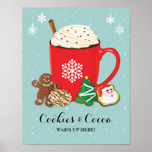 Affiche Cookies et cacao Noël