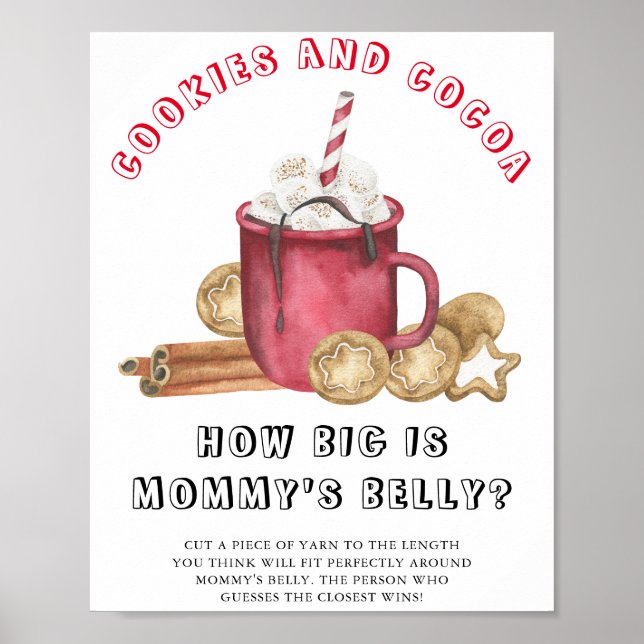 Affiche COOKIES ET CACAO Quelle taille est le jeu du ventr (Devant)