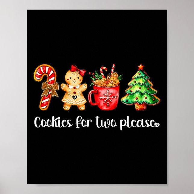 Affiche Cookies For Two Please,christmas Pregnancy Announc (Devant)