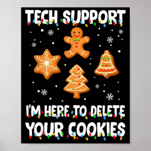 Affiche Cookies Fun Gingerbread Informatique Supprt Noël