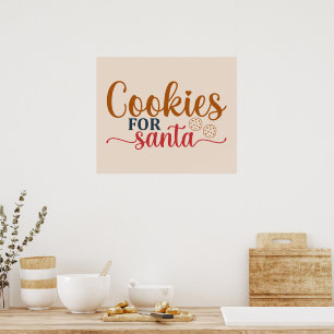 Affiche Cookies Pour Père Noël