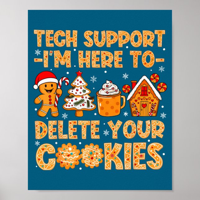 Affiche Cookies Tech I'm Delete Here Support (Devant)
